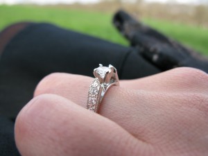 Where do I put my engagement ring during the ceremony?